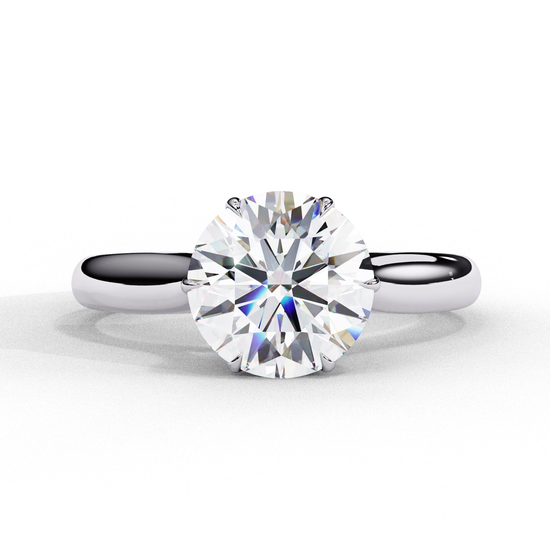 Round Lab Grown Diamond Solitaire Engagement Ring