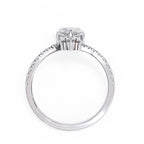 1.50 Carat Pear Cut Diamond Solitaire Accent Ring