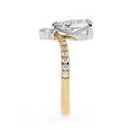 1.50 Carat Pear Cut Diamond Solitaire Accent Ring