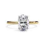 Oval Cut Solitaire Lab Diamond Engagement Ring