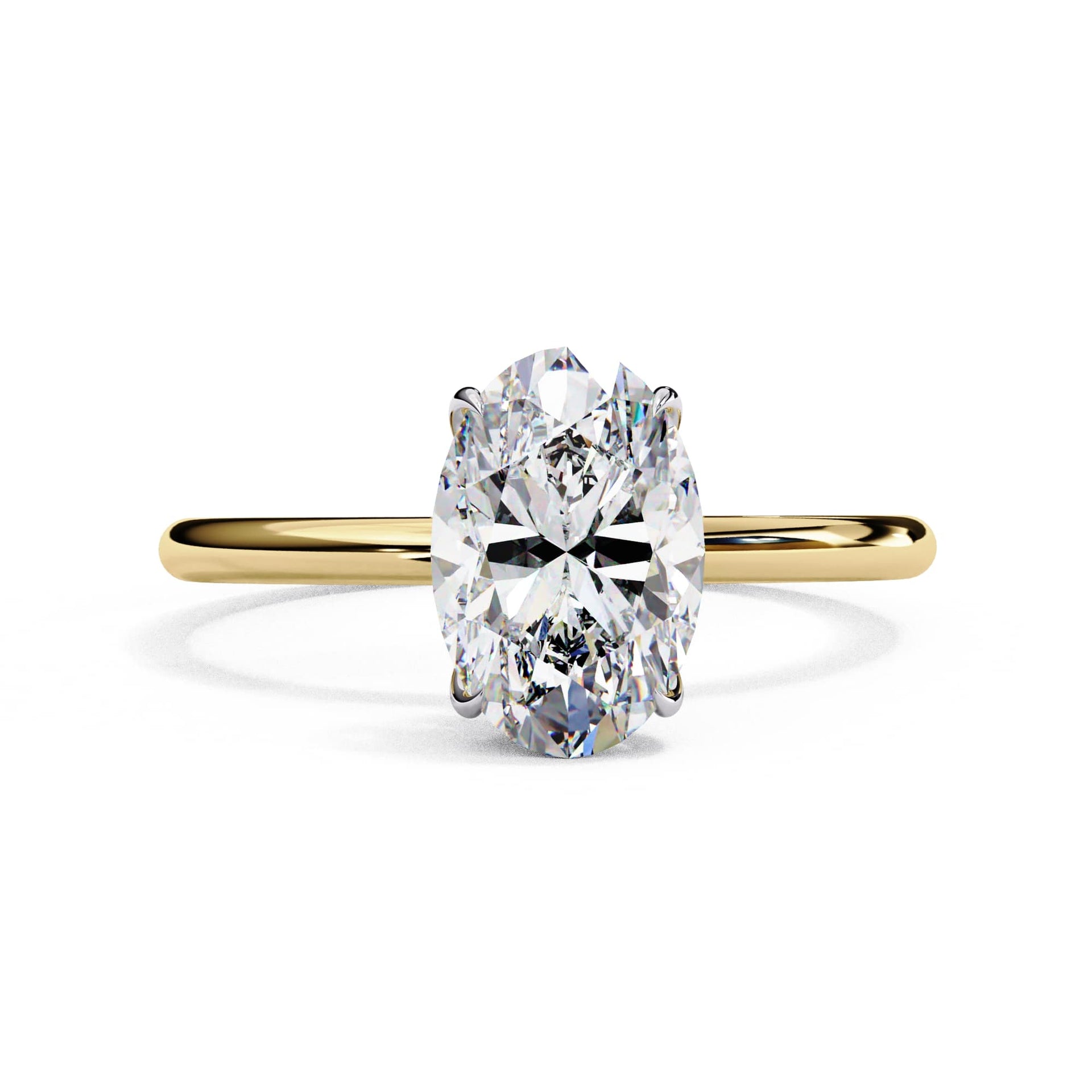 Oval Cut Solitaire Lab Diamond Engagement Ring