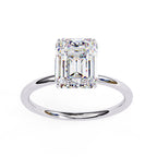 Solitaire Engagement Ring With Emerald Cut Diamond