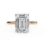 Solitaire Engagement Ring With Emerald Cut Diamond