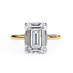 Solitaire Engagement Ring With Emerald Cut Diamond