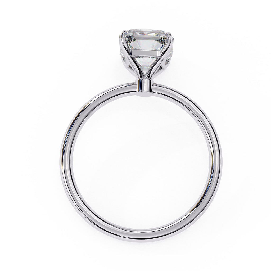 Solitaire Engagement Ring With Emerald Cut Diamond