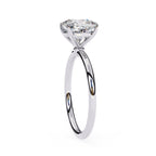 Cushion Diamond Solitaire Ring With Gold Band