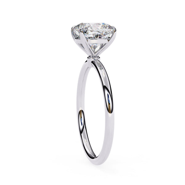 2.65 Carat Cushion Cut Lab Grown Diamond Solitaire Ring