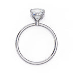 Cushion Diamond Solitaire Ring With Gold Band