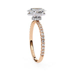 Modern Oval Cut Lab Diamond Solitaire Accent Ring