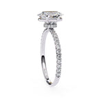 Modern Oval Cut Lab Diamond Solitaire Accent Ring