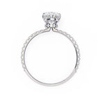 Modern Oval Cut Lab Diamond Solitaire Accent Ring