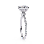 Round Diamond Solitaire Accent Engagement Ring
