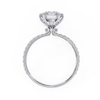 Round Diamond Solitaire Accent Engagement Ring