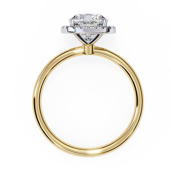 Cushion Cut Diamond Halo Engagement Ring