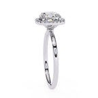 Cushion Cut Diamond Halo Engagement Ring