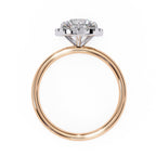 14K Yellow Gold Round Diamond Halo Ring
