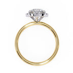 14K Yellow Gold Round Diamond Halo Ring
