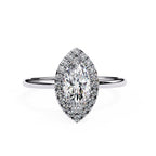 Marquise Cut Diamond Ring With Halo Setting