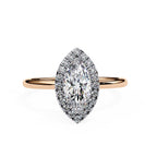 Marquise Cut Diamond Ring With Halo Setting