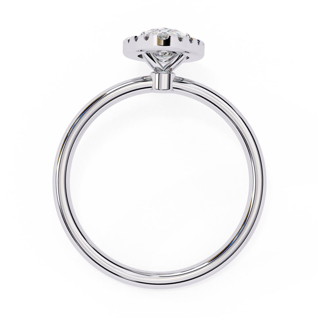 Marquise Cut Diamond Ring With Halo Setting