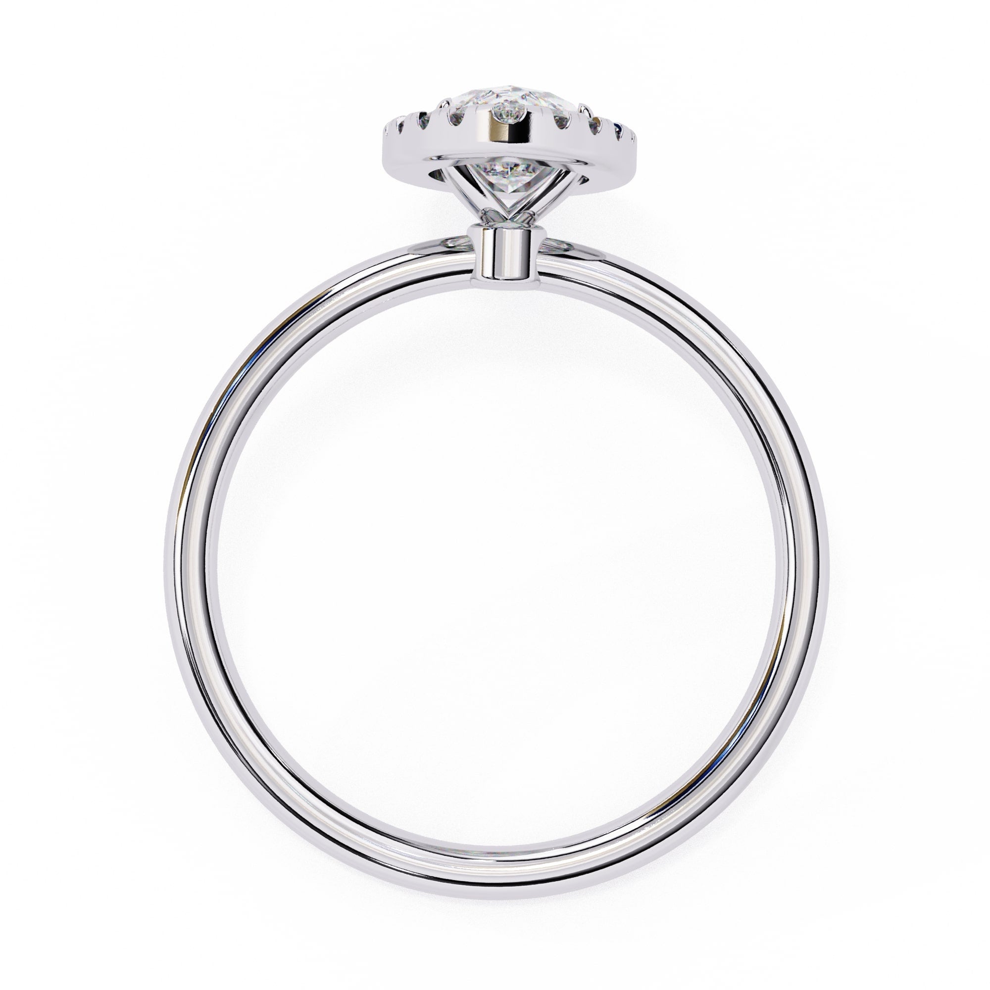 Marquise Cut Diamond Ring With Halo Setting