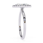 Marquise Cut Diamond Ring With Halo Setting