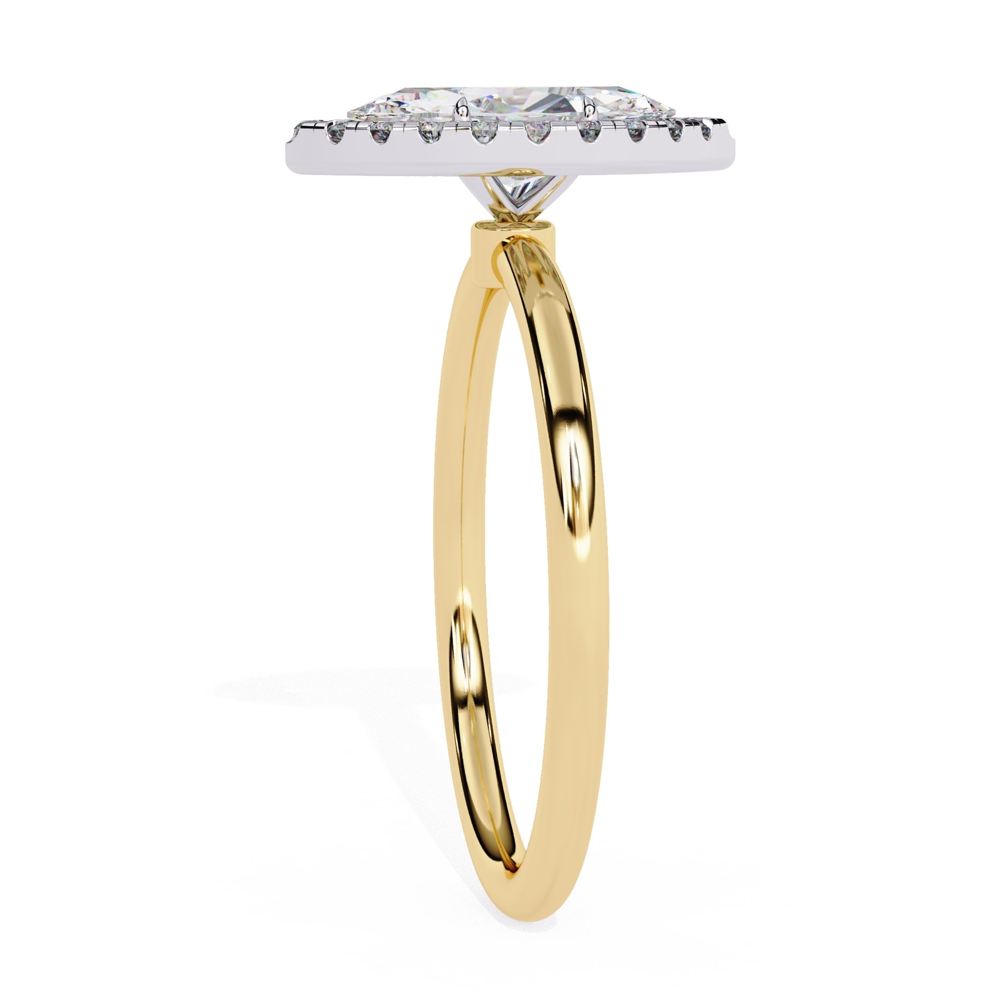 Marquise Cut Diamond Ring With Halo Setting