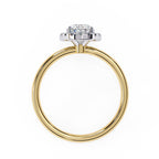 Oval Cut Lab Diamond Halo Engagement Ring