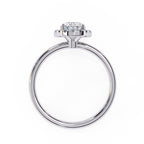 Oval Cut Lab Diamond Halo Engagement Ring