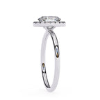 Oval Cut Lab Diamond Halo Engagement Ring