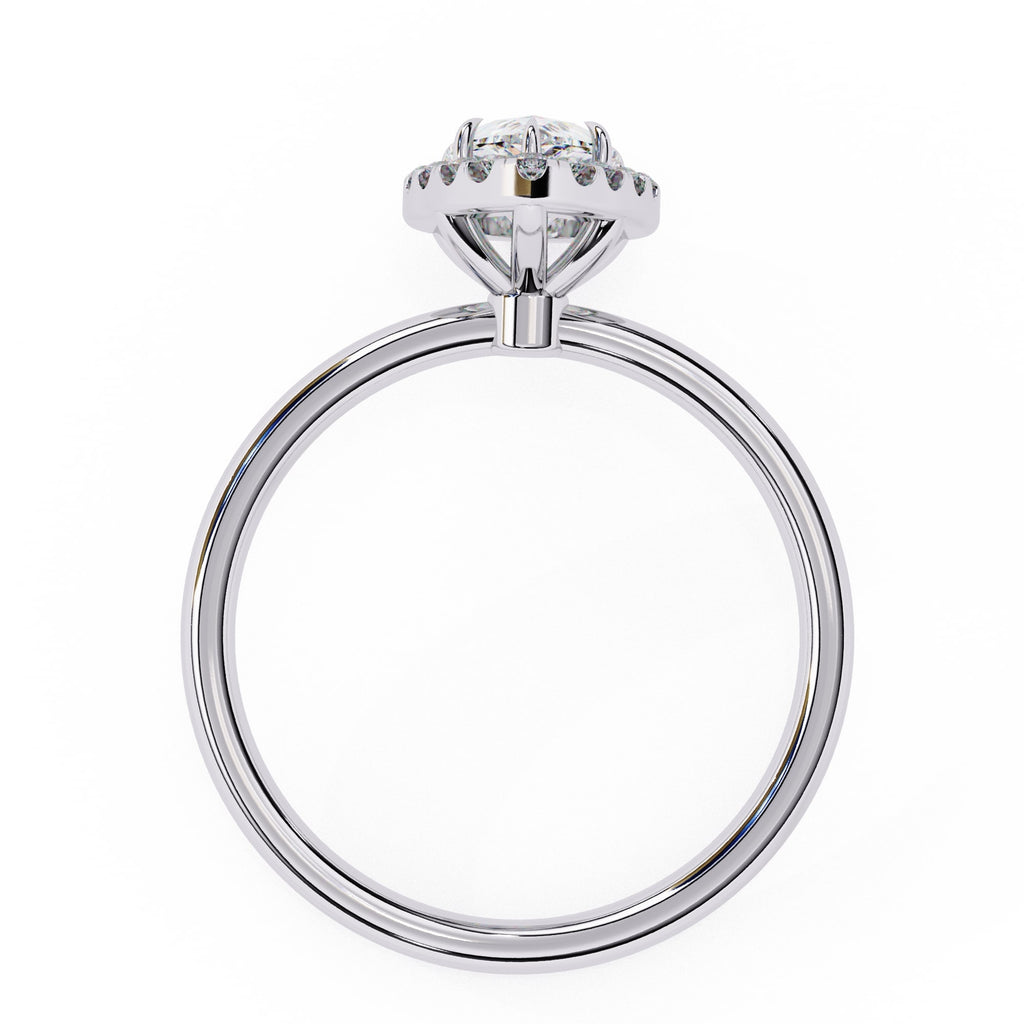 Lab Grown Diamond Pear Shape Halo ring