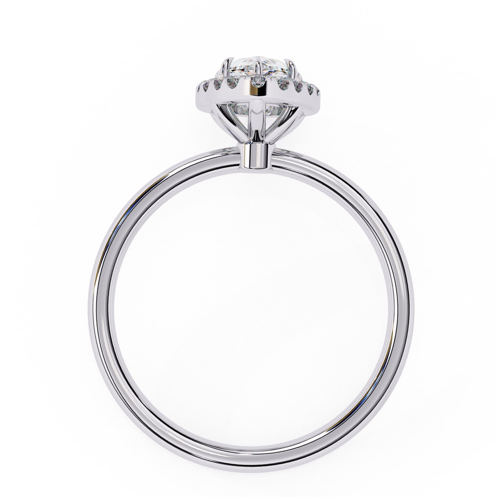 Lab Grown Diamond Pear Shape Halo ring