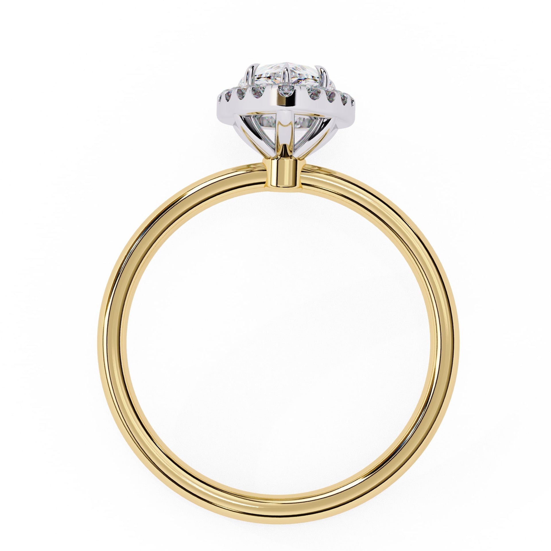 Lab Grown Diamond Pear Shape Halo ring