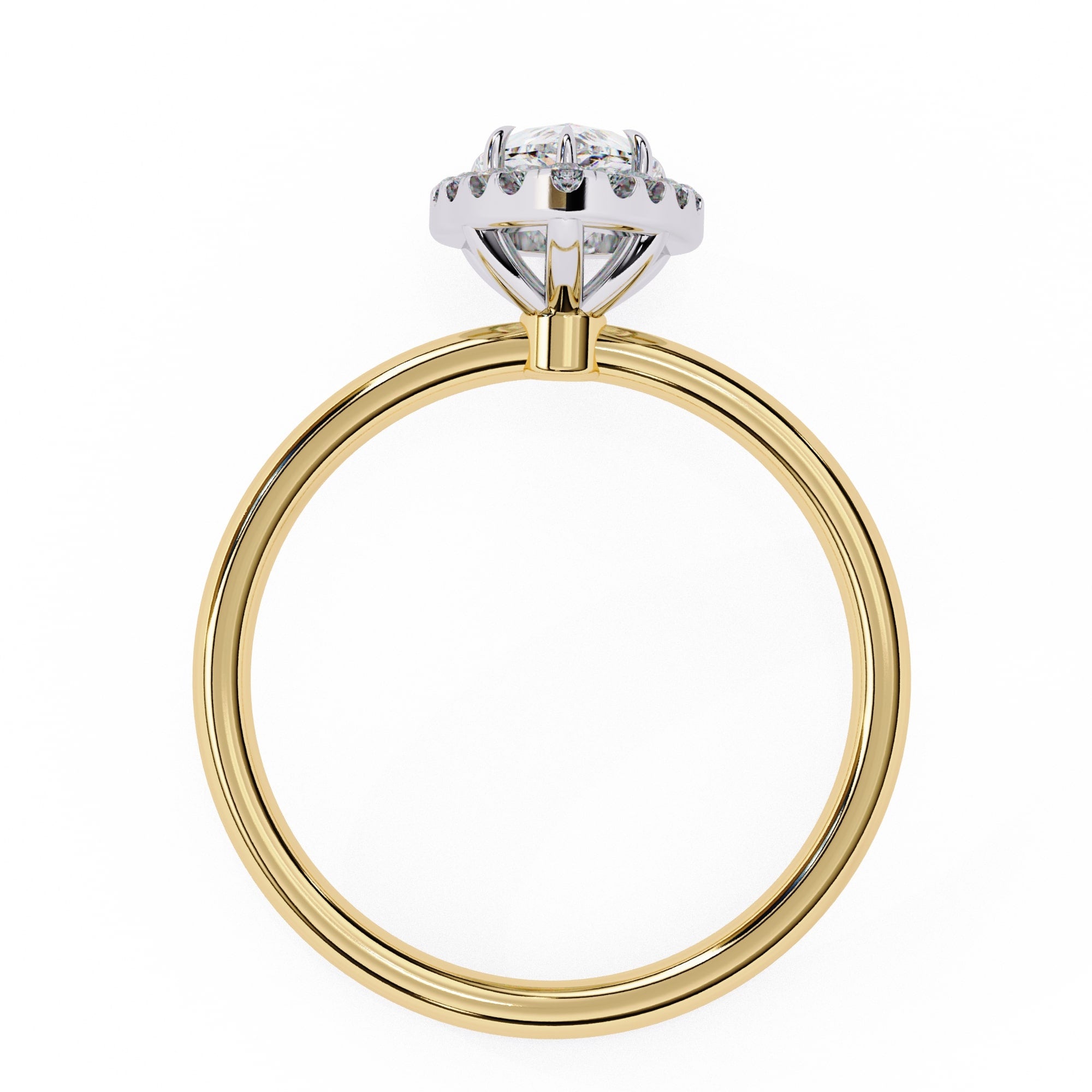 Lab Grown Diamond Pear Shape Halo ring