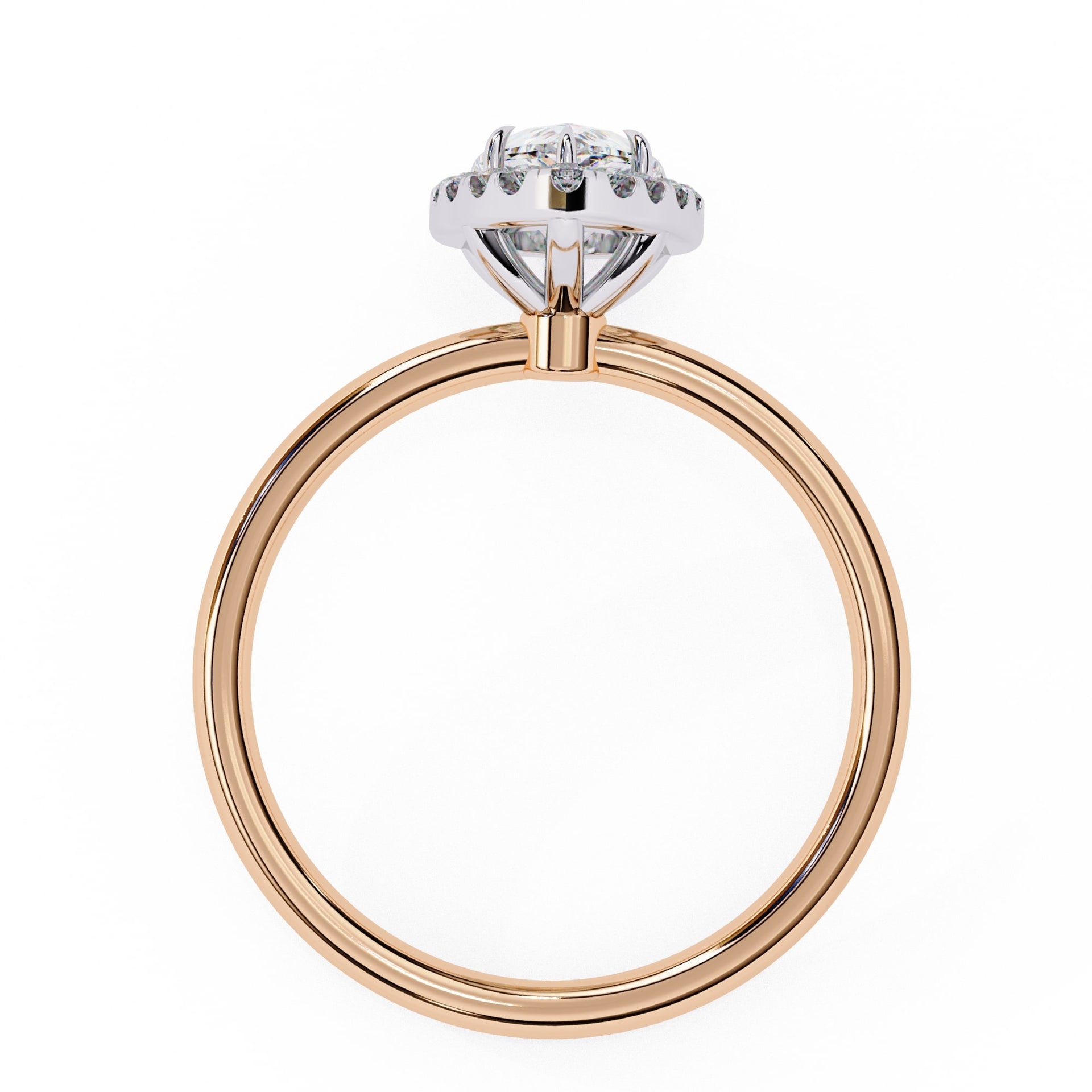 Lab Grown Diamond Pear Shape Halo ring