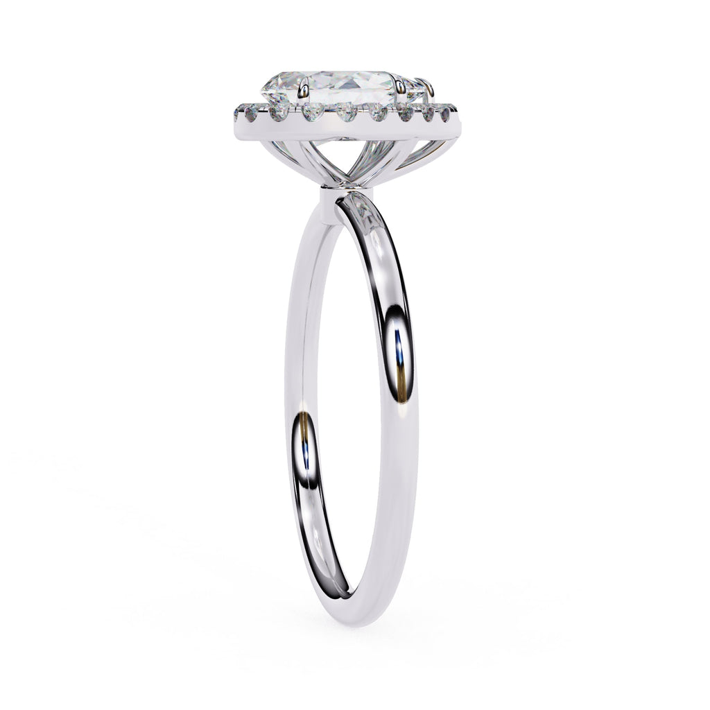 Lab Grown Diamond Pear Shape Halo ring