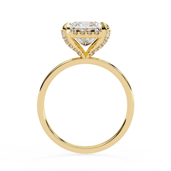 2CT Princess Cut Diamond Ring With Halo Setting