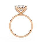 Princess Cut Big Diamond Ring With Halo Setting