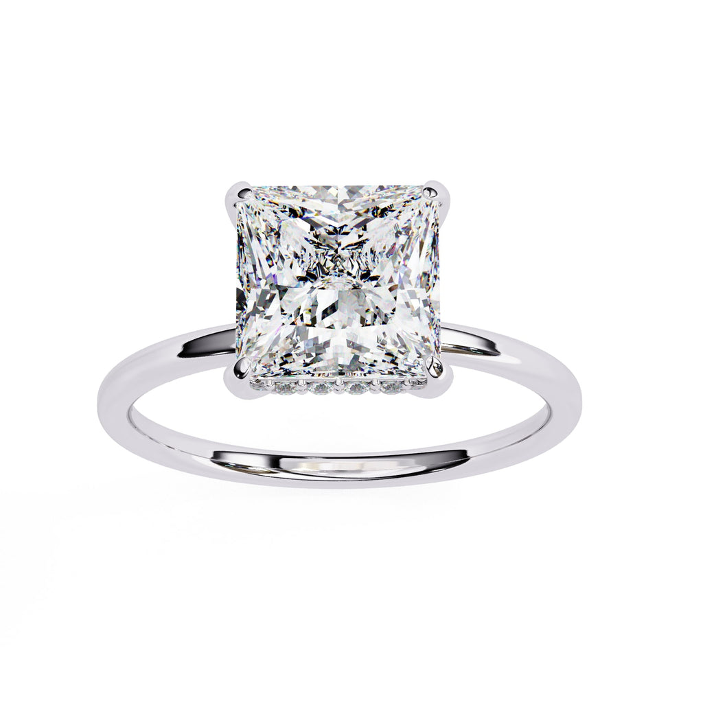 Princess Cut Solitaire Diamond Engagement Ring