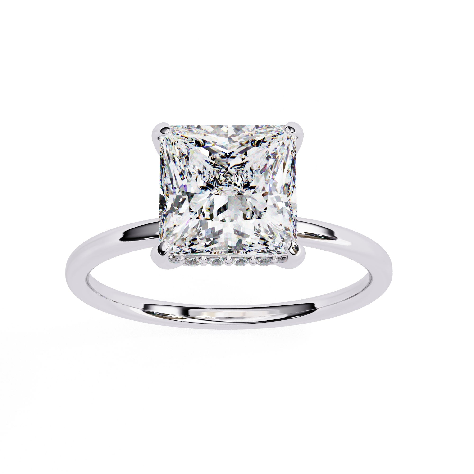 Princess Cut Solitaire Diamond Engagement Ring