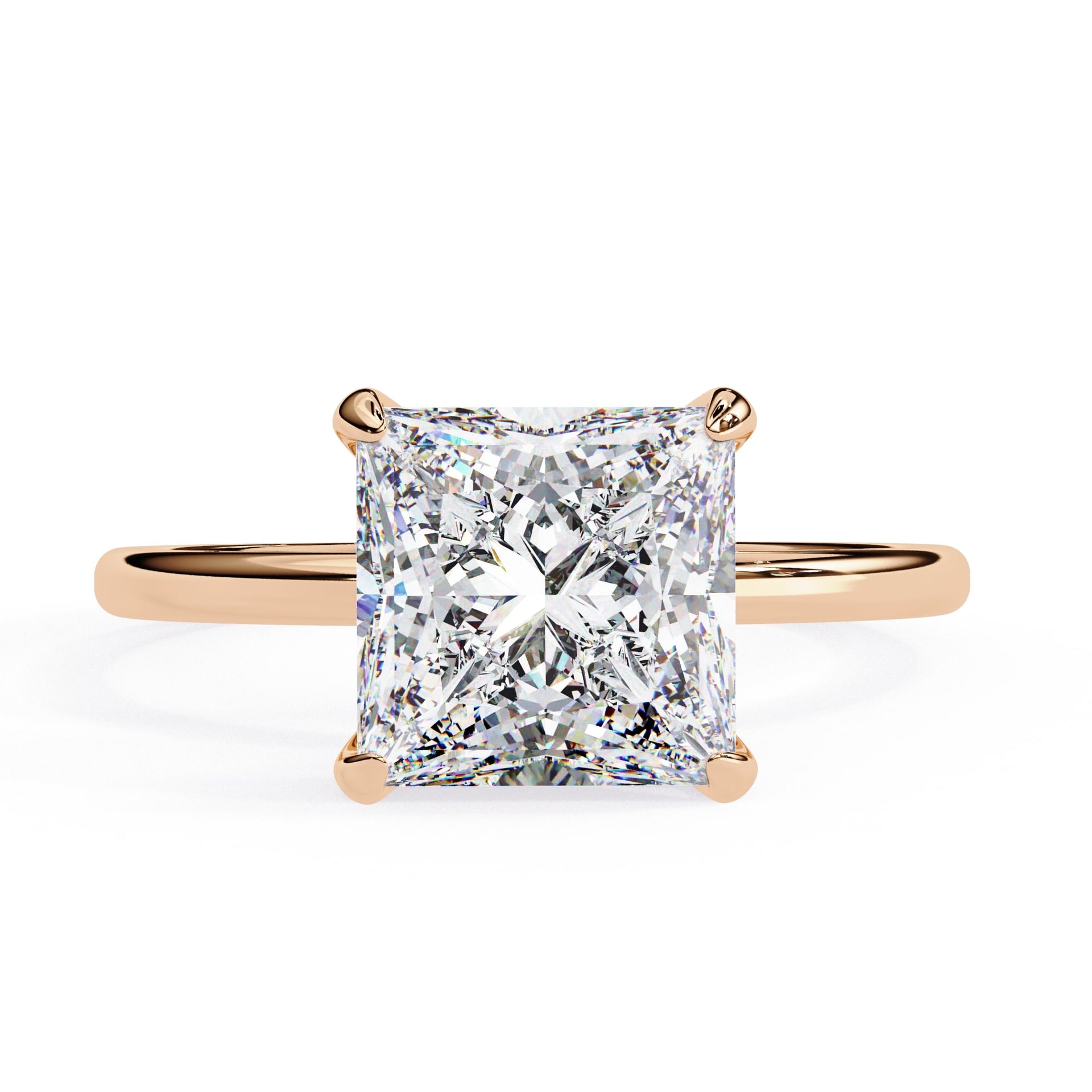 Princess Cut Solitaire Diamond Engagement Ring