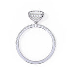 Solitaire Accent Princess Diamond Engagement Ring