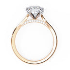 Modern Lab Diamond Round Cut Solitaire Accent Ring