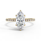 Marquise Diamond Hidden Halo Engagement Ring