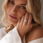 1.67 Carat Round Lab Grown Halo Diamond Ring