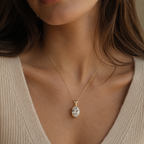 2.48 Carat Lab Grown Oval cut Diamond Pendant