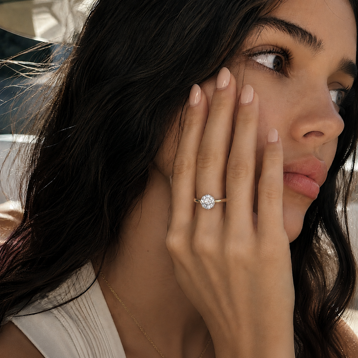 1.92 Carat Round Lab Grown Diamond Solitaire Engagement Ring
