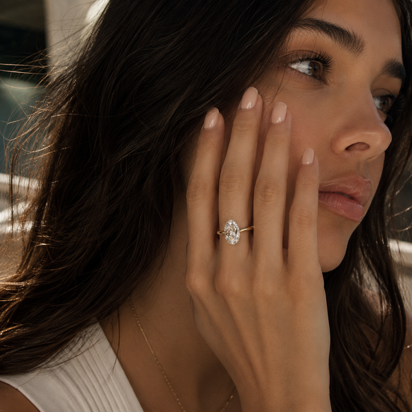 1.20 Carat Lab Grown Diamond Oval Solitaire Engagement Ring