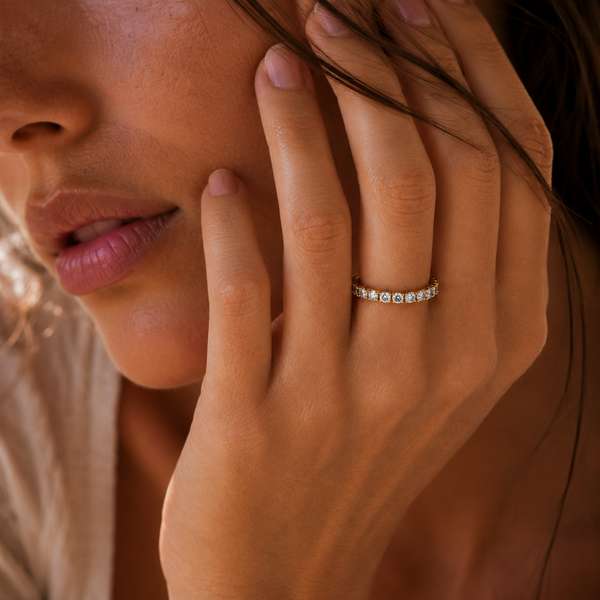 2 mm Round Lab Diamond Thin Eternity Band