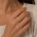 2 Carat Bezel Setting Round Lab Grown Diamond Eternity Band